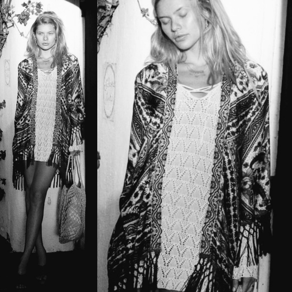 New arnhem azalea kimono robe pink XS/S tassel NWT - Picture 10 of 16